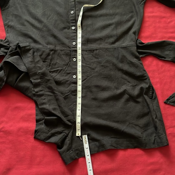 Free Assembly Sz XXL Black Button up; Tie and Elastic Waist Long Sleeve Romper - Picture 16 of 16
